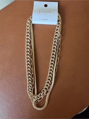 J. Crew Gold-Tone Layered Chain Necklace
